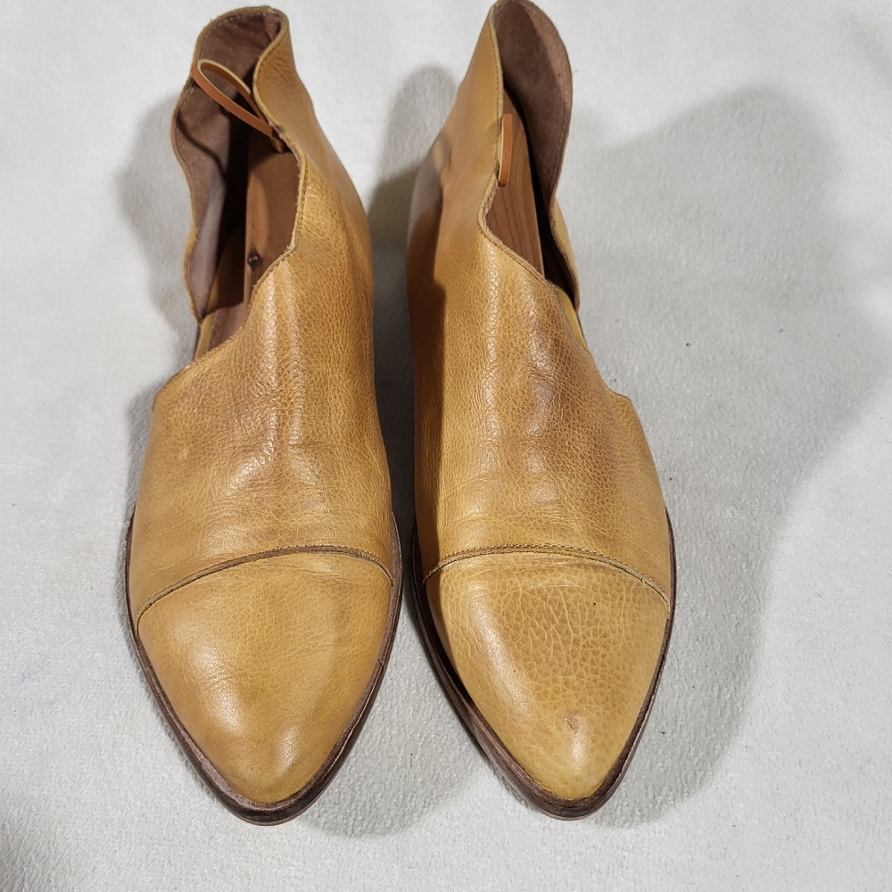 Free People Royale Flats Light Tan Leather Shoes Size EU 40 / US 9 - Picture 2 of 11